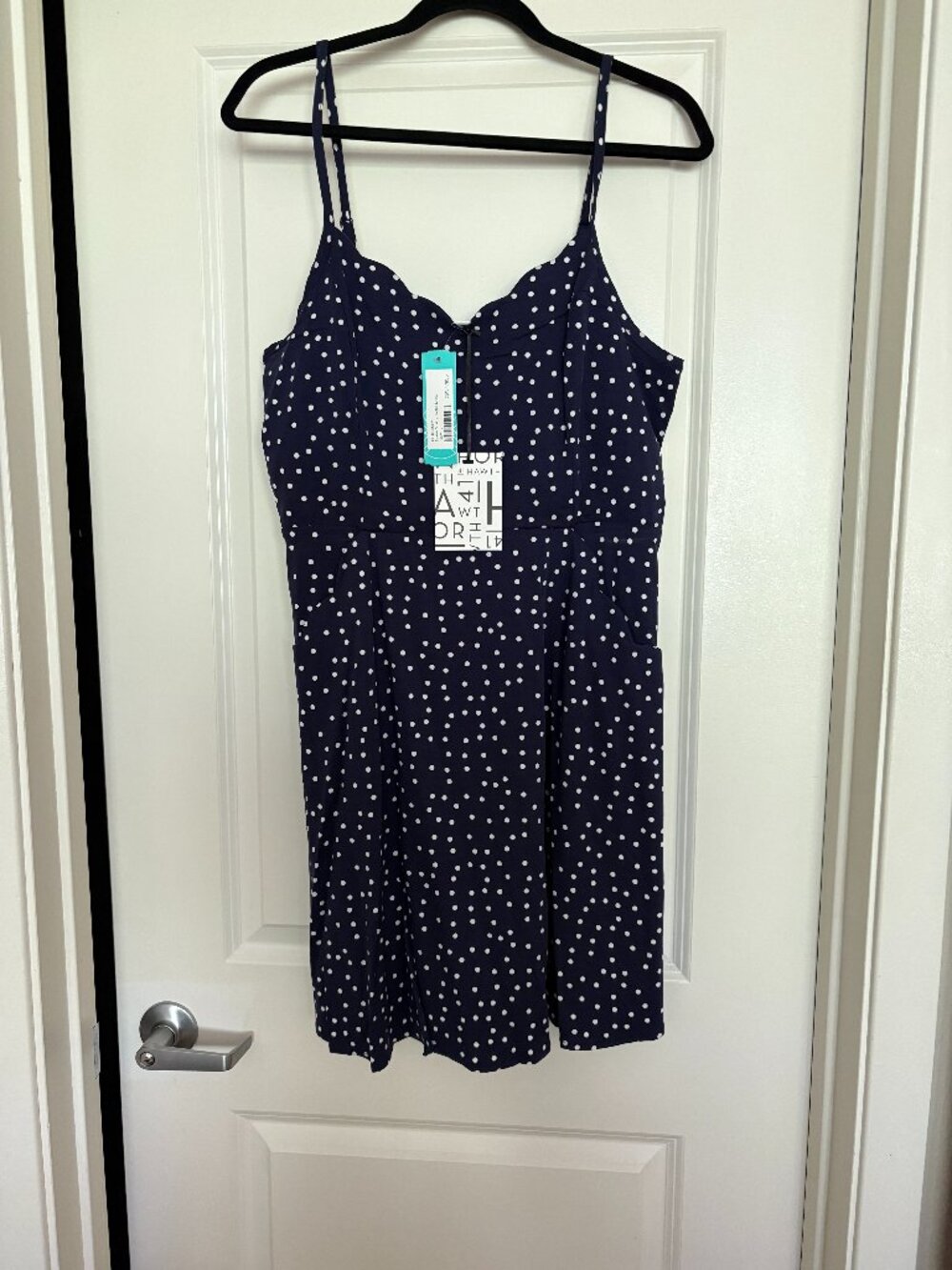 41 Hawthorn Blue Polka Dot Dress, Size Large, NWT